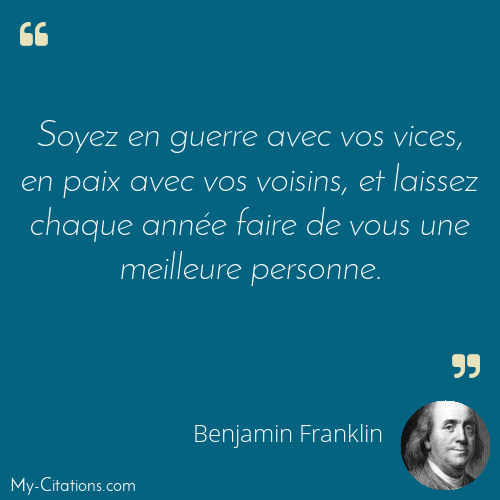 Citation Benjamin Franklin Citation Benjamin Franklin