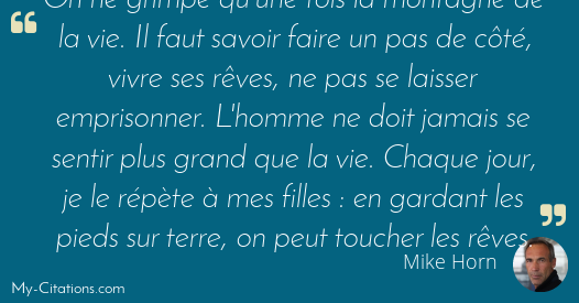 Citation Mike Horn