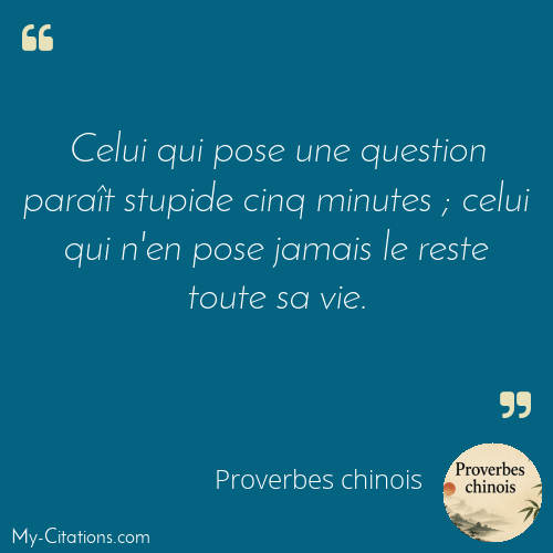 Citation, Proverbes chinois