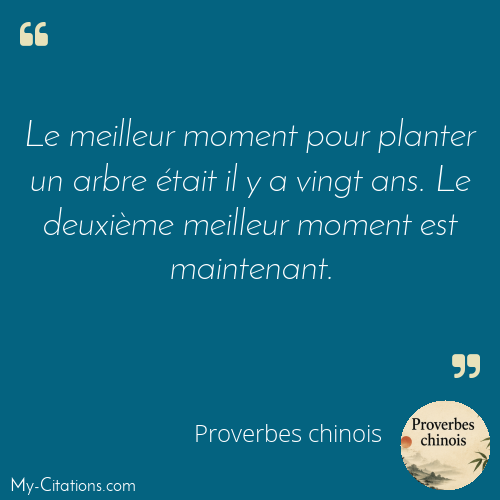Citation, Proverbes chinois