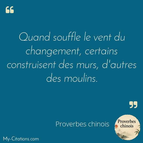 Citation, Proverbes chinois