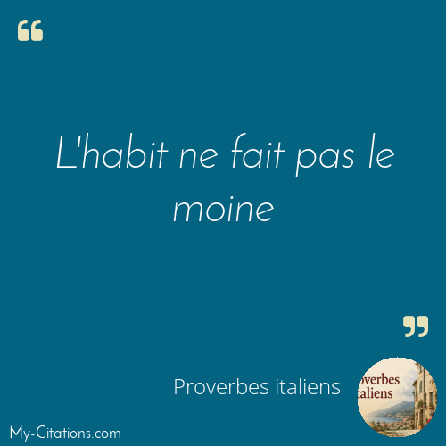 Citation, Proverbes italiens